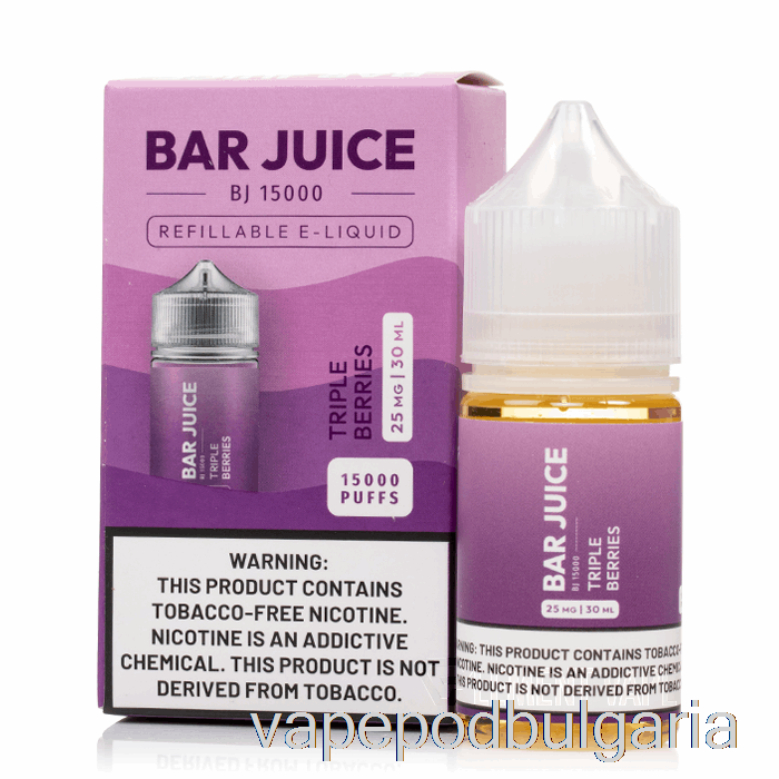 Vape 10000 Дръпки тройни горски плодове - бар сок - 30ml 50mg